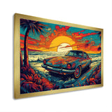 Orange And Blue The Art Of Muscle - Cars American Muscle Canvas Wall Art