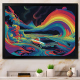 Blue And Orange The Art Of Muscle I - Cars American Muscle Canvas Wall Art