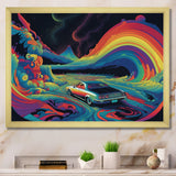Blue And Orange The Art Of Muscle I - Cars American Muscle Canvas Wall Art