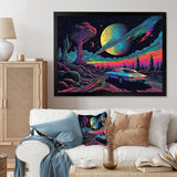 Blue And Purple The Art Of Muscle - Cars American Muscle Canvas Wall Art