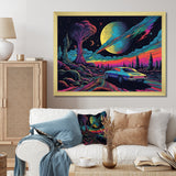Blue And Purple The Art Of Muscle - Cars American Muscle Canvas Wall Art