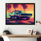 Green And Orange Exquisite Muscle Cars - Cars Off-Road Canvas Wall Art
