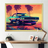 Green And Orange Exquisite Muscle Cars - Cars Off-Road Canvas Wall Art