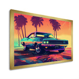 Green And Orange Exquisite Muscle Cars - Cars Off-Road Canvas Wall Art