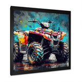 Green And Black Conquering Off road 4x4 - Motorcycle Canvas Wall Art
