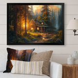 Forest Escape Cabin I - Landscapes Canvas Wall Art