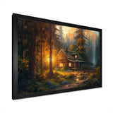 Forest Escape Cabin I - Landscapes Canvas Wall Art