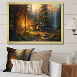 Forest Escape Cabin I - Landscapes Canvas Wall Art