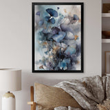 Blue And Flowers Bouquet Interpretation - Floral Canvas Wall Art