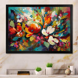 Red Vibrant Garden Symphony III - Floral Canvas Wall Art