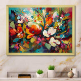 Red Vibrant Garden Symphony III - Floral Canvas Wall Art