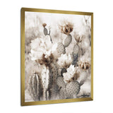 Cream Desert Cactus - Floral Canvas Wall Art