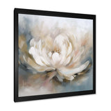 White Lotus Floral Melodies - Floral Canvas Wall Art