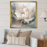 White Lotus Floral Melodies - Floral Canvas Wall Art