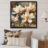 Cream Magnolia Symphony - Floral Canvas Wall Art