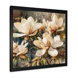 Cream Magnolia Symphony - Floral Canvas Wall Art