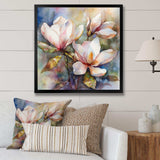 Pink Magnolia Symphony III - Floral Canvas Wall Art