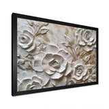 White Roses In Bloom - Floral Canvas Wall Art