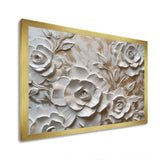 White Roses In Bloom - Floral Canvas Wall Art