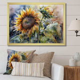 Yellow Sunflower Symphony IV - Floral Canvas Wall Art