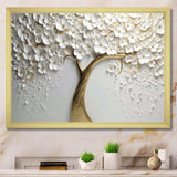 White Orchid Tree Garden Of Branches V - Landscapes Canvas Wall Art