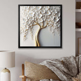 White Orchid Tree Garden Of Branches VII - Landscapes Canvas Wall Art