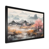 Golden Whispers Of Japon II - Landscapes Canvas Wall Art