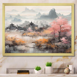 Golden Whispers Of Japon II - Landscapes Canvas Wall Art