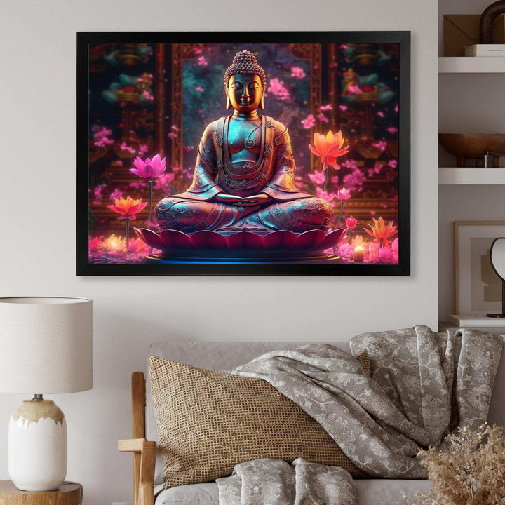 Starlight Buddha I - Spiritual Canvas Wall Art