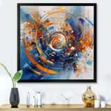 Blue And Orange Space - Landscapes Canvas Wall Art