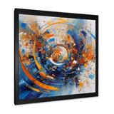 Blue And Orange Space - Landscapes Canvas Wall Art