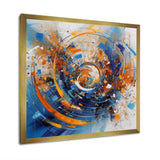 Blue And Orange Space - Landscapes Canvas Wall Art