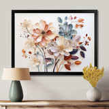 White Botanical Collage - Abstract Canvas Wall Art