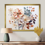 White Botanical Collage - Abstract Canvas Wall Art