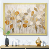 Beige Botanical Impressions II - Abstract Canvas Wall Art