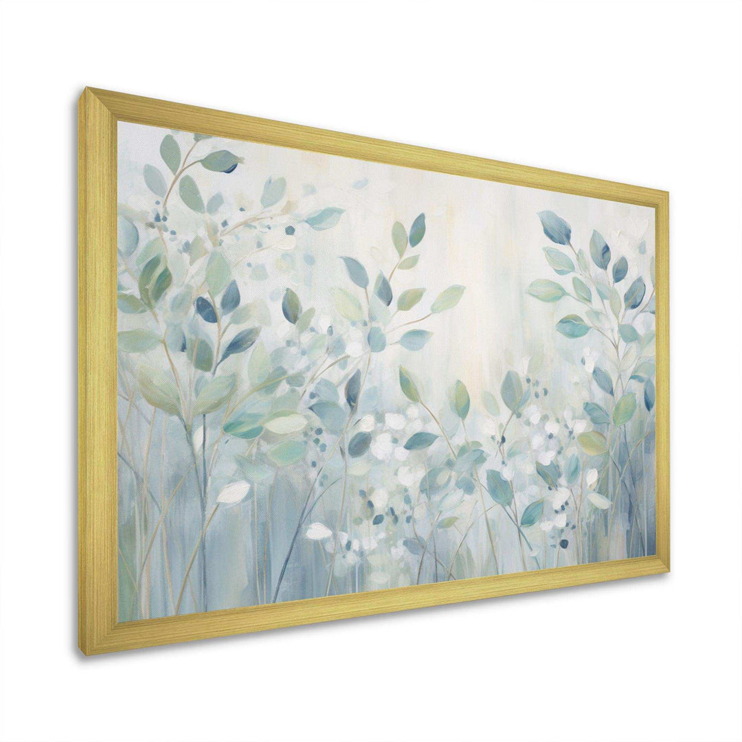 Blue Botanical Rhythms IV - Abstract Canvas Wall Art