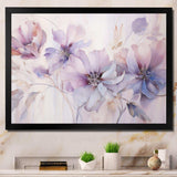 Purple Botanical Whispers I - Abstract Canvas Wall Art