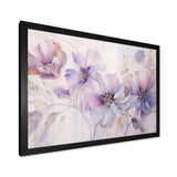 Purple Botanical Whispers I - Abstract Canvas Wall Art