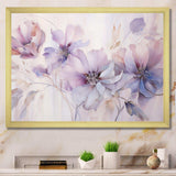 Purple Botanical Whispers I - Abstract Canvas Wall Art