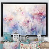 Purple Dreamy Florals II - Abstract Canvas Wall Art