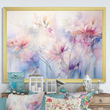 Purple Dreamy Florals II - Abstract Canvas Wall Art