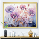 Purple Mystical Blooms II - Abstract Canvas Wall Art