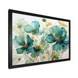 Teal Green Organic Growth - Abstract Canvas Wall Art