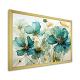 Teal Green Organic Growth - Abstract Canvas Wall Art