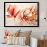 Peach Petal Dance - Abstract Canvas Wall Art