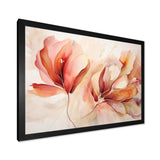 Peach Petal Dance - Abstract Canvas Wall Art