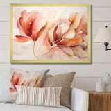 Peach Petal Dance - Abstract Canvas Wall Art