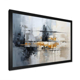 Grey Collage Reflections II - Abstract Canvas Wall Art