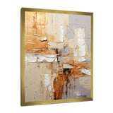 Beige Grey Geometric Collage II - Abstract Canvas Wall Art