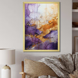 Gold Purple Abstract Fractal I - Abstract Canvas Wall Art